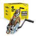 Segomo Tools Heavy Duty 1600 Pound Manual, Two Way Ratchet 32.2 Foot Long Wire Hand Winch HW1600